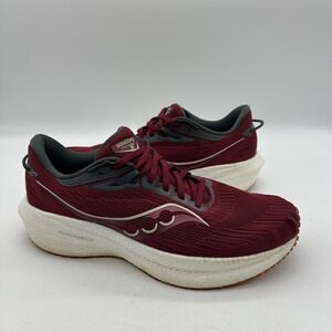 Saucony S20881-50 Mens 11 Triumph‎ 21 PWRRUN+ Cushioning Maroon Running Shoes